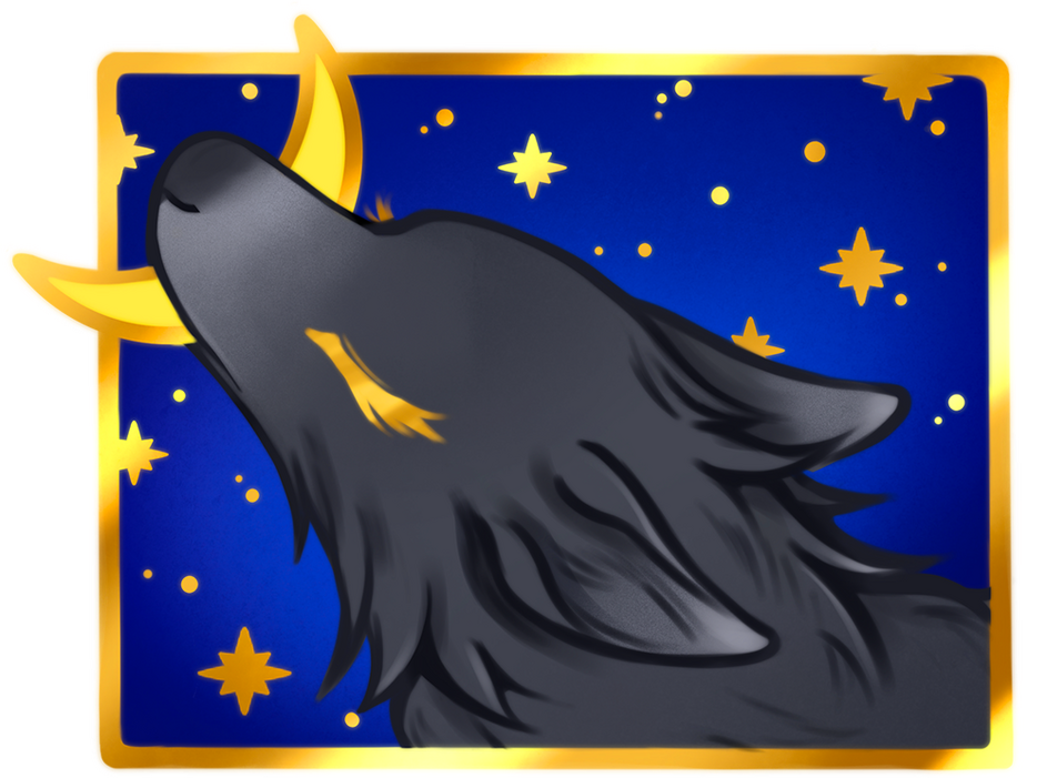 (Original 2024) Wolf and Moon