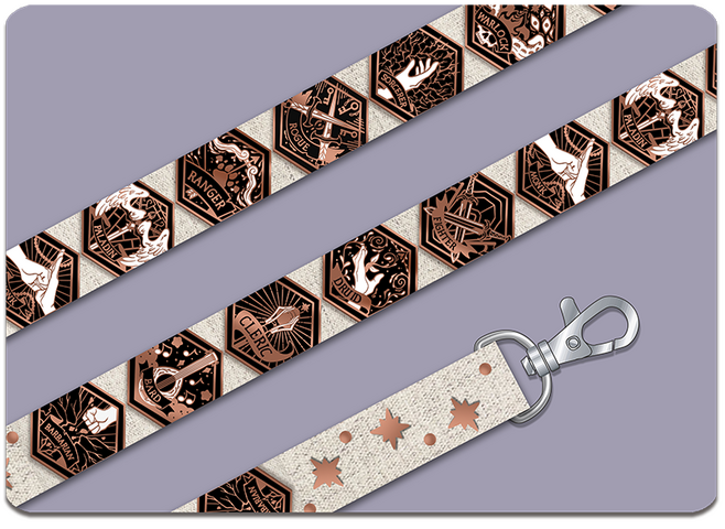 (Original) TTRPG Class Lanyard
